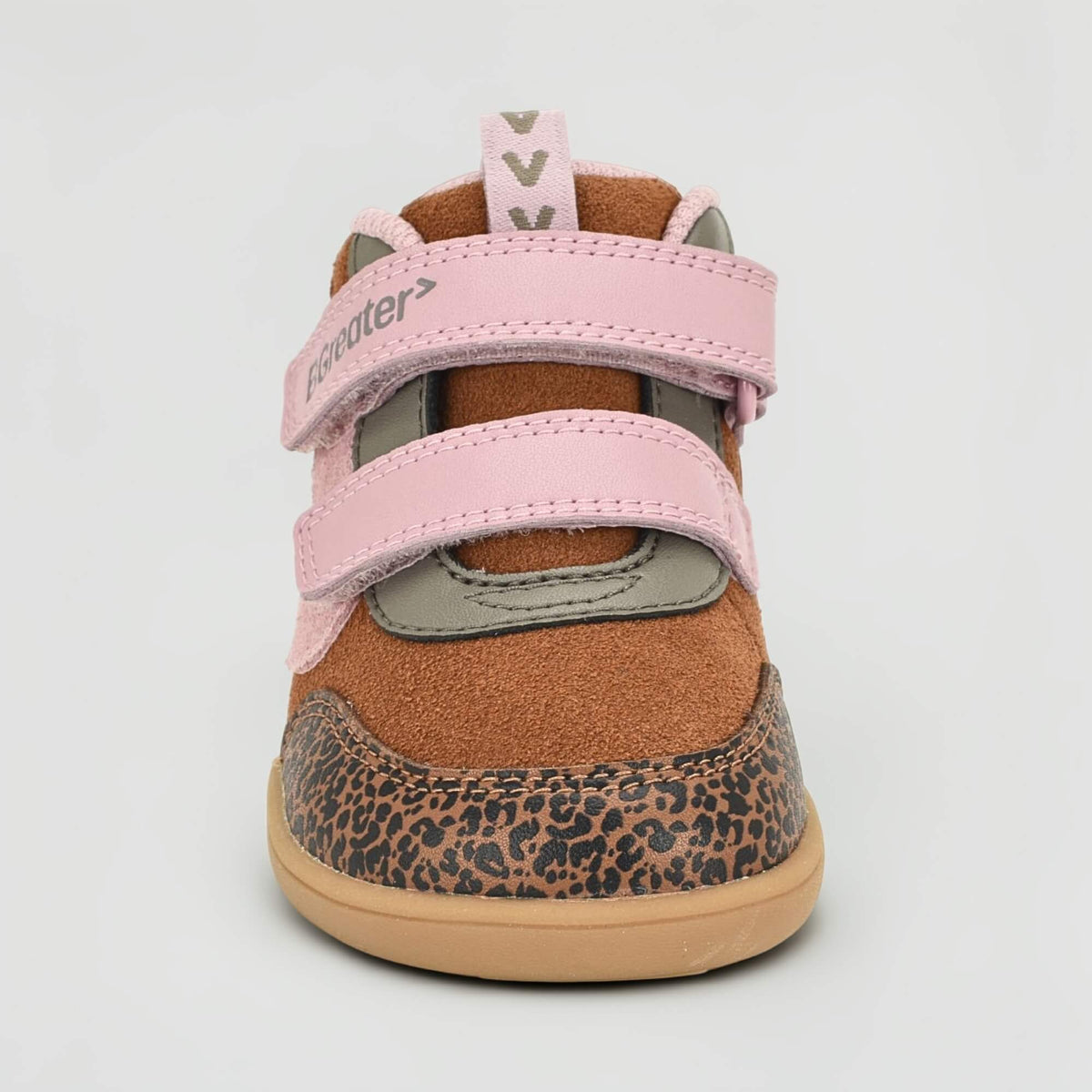 Sterry Leopard Suede Toddler Trainer - front
