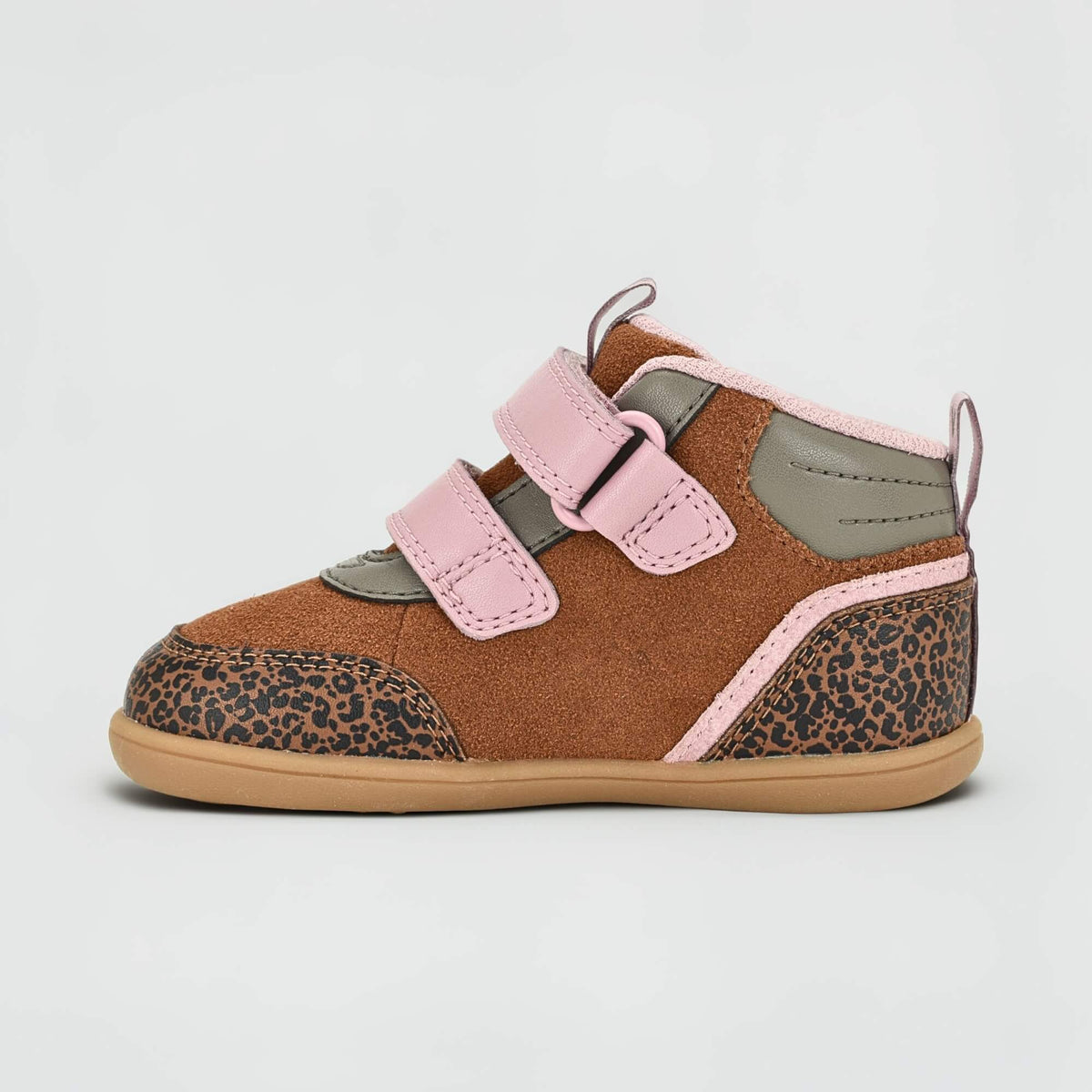 Sterry Leopard Suede Toddler Trainer - inside