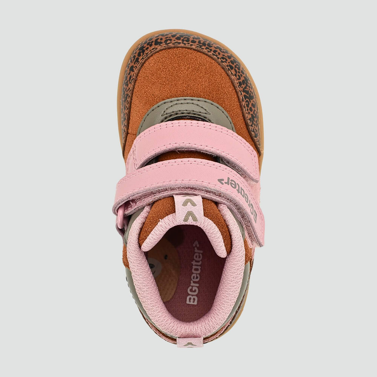 Sterry Leopard Suede Toddler Trainer - top