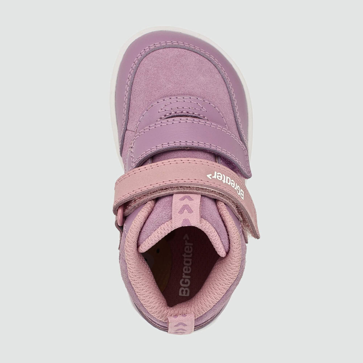 Sterry Purple Suede Toddler Trainer - top
