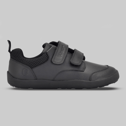 Boys Black Barefoot School Shoe - outside