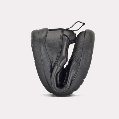 Boys Black Barefoot School Shoe - flexed