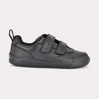 Boys Black Barefoot School Shoe - outside
