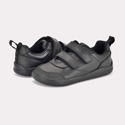 Boys Black Barefoot School Shoe - pair facing